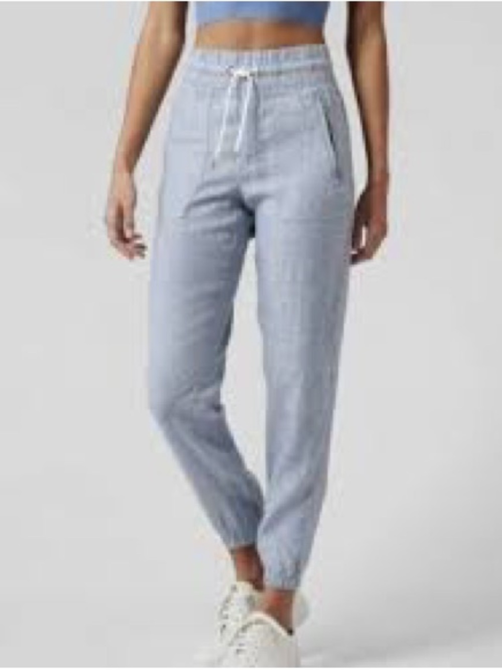 Athleta line joggers Light Blue Drawstring Jogger Pants 1165